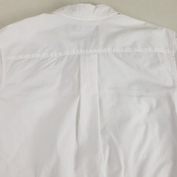 LAUREN RALPH LAUREN Military Style Shirt Womens Medium White Button Up Patches - Picture 7 of 10